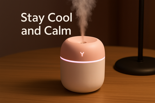 Light Pink and White LED Night Light Humidifier